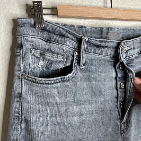 Mother The Scrapper Cuff Ankle Fray jeans Shadows In The Grass 29 - Picture 3 of 15